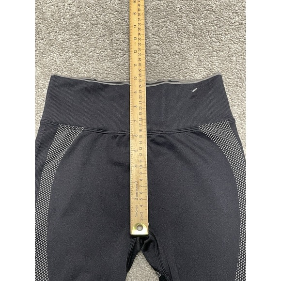 PINK‎ ACTIVE Victoria's Secret Leggings Women's M Black Pink Seamless Ankle Yoga - Picture 7 of 7